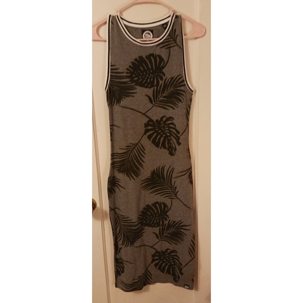 Superdry Honolulu Hawaii Women's Palm Leaf Print Racerback Midi Length Dress, XS
